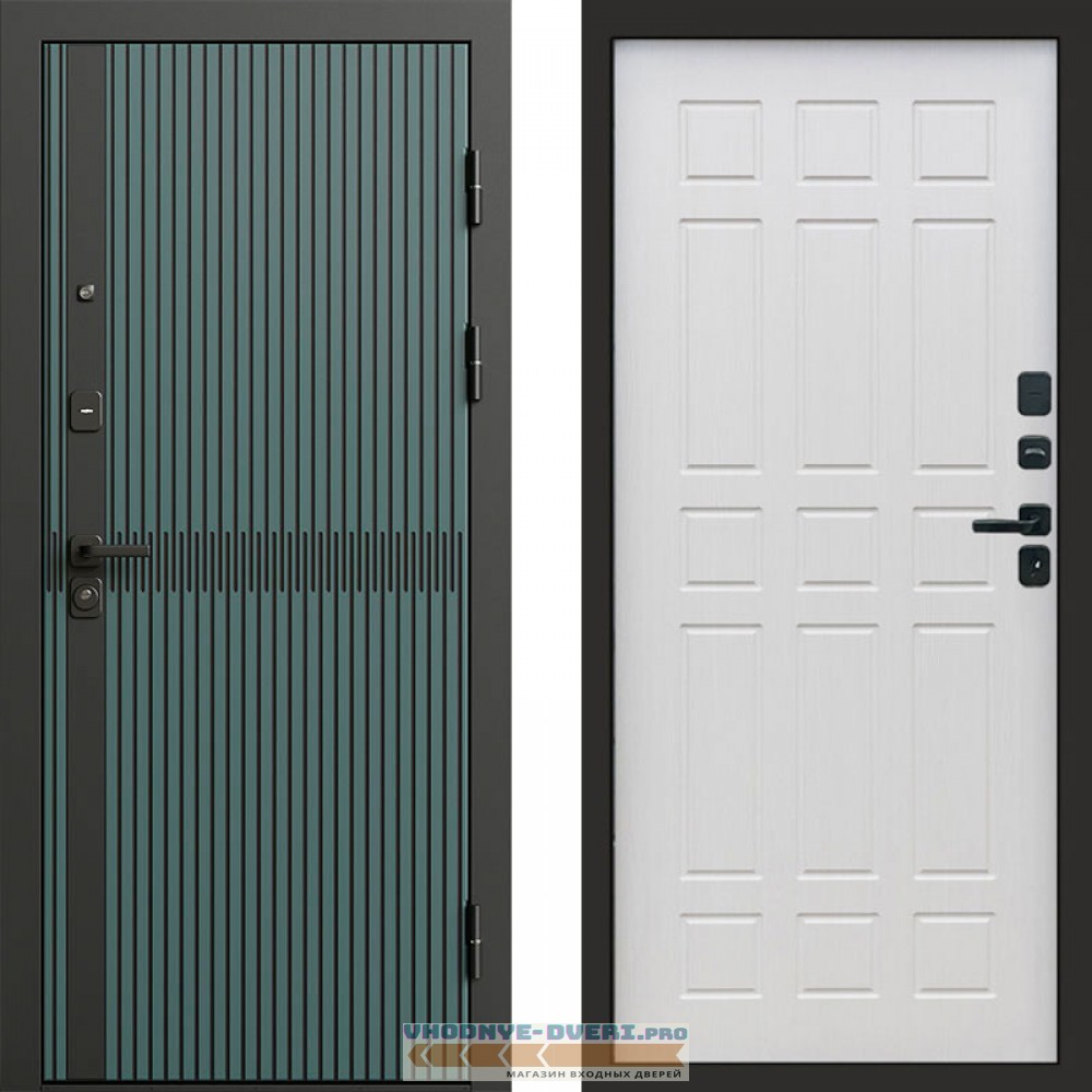 Входная дверь ГРАУНД Velutto Verde Бетон Спарта лиственница